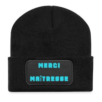 MERCI. MAÎTRESSE. MAÎTRE. MERCI MAÎTRESSE - Beanie recyclé à patch - noir - Devant