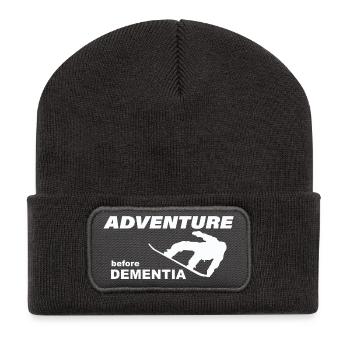 SNOWBOARD ADVENTURE - Recycelte Patch Beanie - Dunkelgrau - Vorne