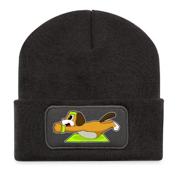 Dog Abdominal Training Bodybuilding - Recycled Patch Beanie - dark grey - Front