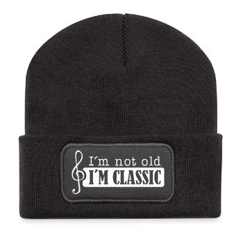 Musique classique Clé de sol Logo Icône d’orchestre - Beanie recyclé à patch - charbon - Devant