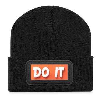 FAIS-LE! Personnalisable - Beanie recyclé à patch - noir - Devant