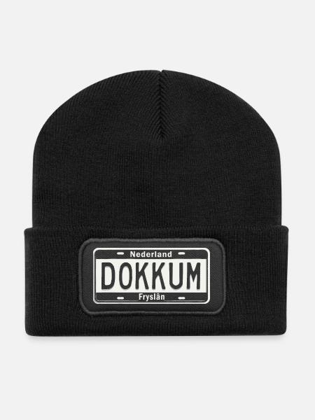 T-Shirt Dokkum Hoodie Ijsselmeer Holland - Beanie recyclé à patch - noir