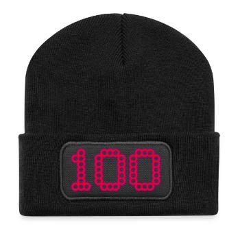100. 100 ANS. 100e ANNIVERSAIRE. ANNIVERSAIRE 100 - Beanie recyclé à patch - noir - Devant