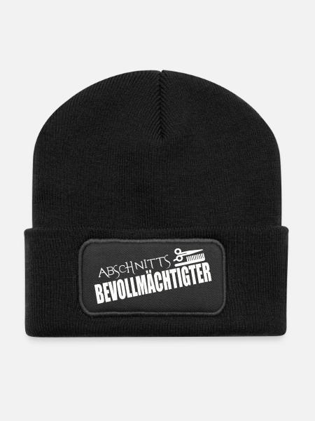 ABSCHNITTSBEVOLLMÄCHTIGTER - Recycelte Patch Beanie - Schwarz