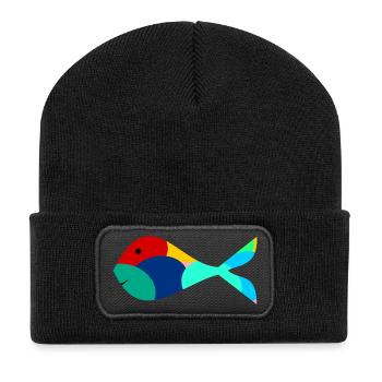 Jahrestag. Jubiläumsdekade. Humor. komisch - Recycelte Patch Beanie - Schwarz - Vorne