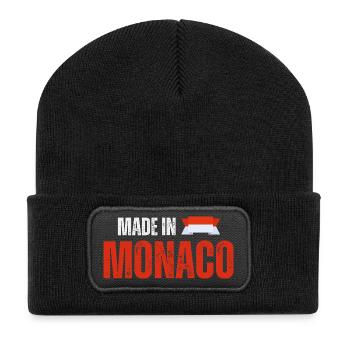 Made in Monaco, fierté monégasque - Beanie recyclé à patch - noir - Devant