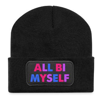 Tout bi moi-même - Beanie recyclé à patch - noir - Devant