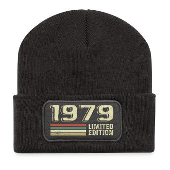 Born in 1979 Birthday 1979 Vintage 1979 - Recycled Patch Beanie - dark grey - Front