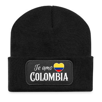 I love Colombia, Colombian pride - Recycled Patch Beanie - black - Front
