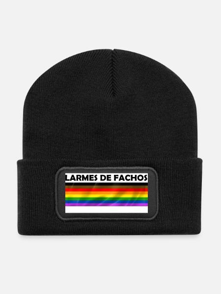 larmes de fachos - Beanie recyclé à patch - noir