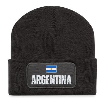 Fierté argentine, j’adore l’Argentine - Beanie recyclé à patch - charbon - Devant