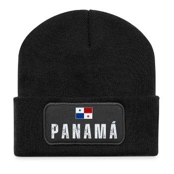 Panama Flag, I Love Panama - Recycled Patch Beanie - black - Front