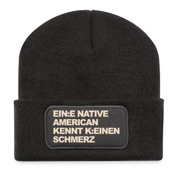 SATIRE WOKE : Un Indien ne connaît pas la douleur - Beanie recyclé à patch - charbon - Devant