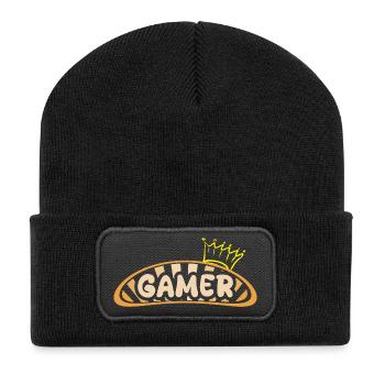 Beruf Gamer - Recycelte Patch Beanie - Schwarz - Vorne
