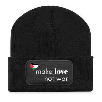 Faites l’amour, pas la guerre - Palestine - Beanie recyclé à patch - noir - Devant