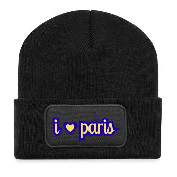I love Paris - Recycled Patch Beanie - black - Front
