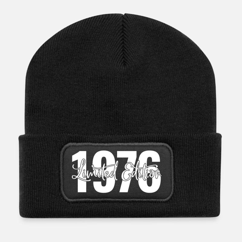 Limited edition 1976 - Recycelte Patch Beanie - Schwarz