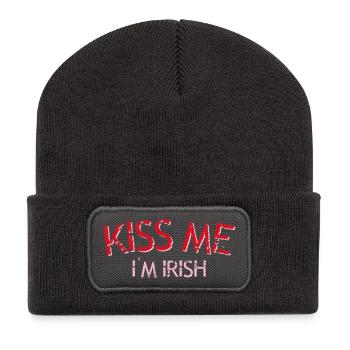 Kiss Me I'm Irish - Recycled Patch Beanie - dark grey - Front