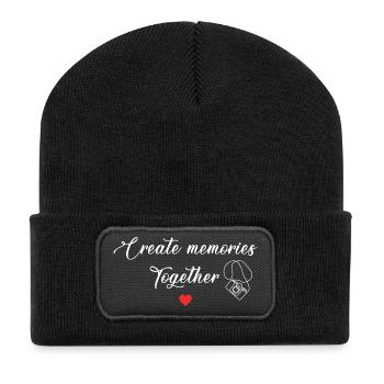 Create Memories Together Shared Moments Family - Recycled Patch Beanie - black - Front