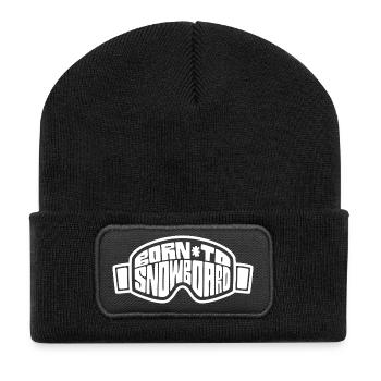 Born to Snowboard Ski Goggles - Recycled Patch Beanie - black - Front