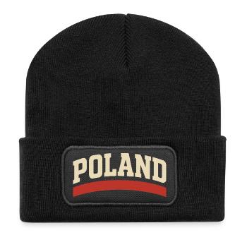 Poland Retro Typography - Recycled Patch Beanie - black - Front