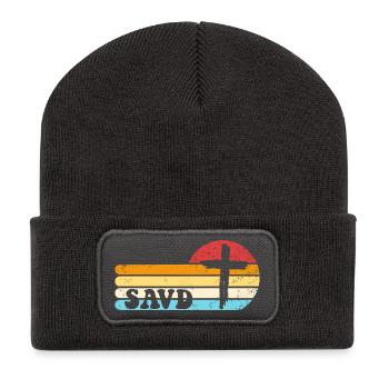 Erlöstes Kreuz Retro-Bibel Christlicher Glaube Jes - Recycelte Patch Beanie - Dunkelgrau - Vorne