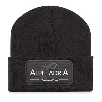 Alpe Adria Fahrradtour - Recycelte Patch Beanie - Dunkelgrau - Vorne