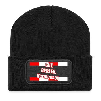 Bonne phrase de Better Surveyor - Beanie recyclé à patch - noir - Devant