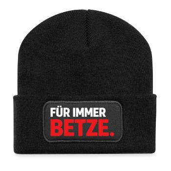 Für immer Betze – Kaiserslautern Statement Shirt - Recycelte Patch Beanie - Schwarz - Vorne