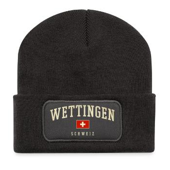 Wettingen Switzerland Banner - Recycled Patch Beanie - dark grey - Front