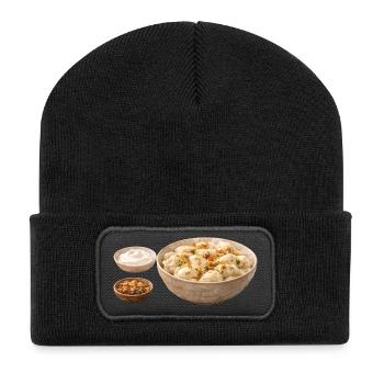 Vareniki - Beanie recyclé à patch - noir - Devant