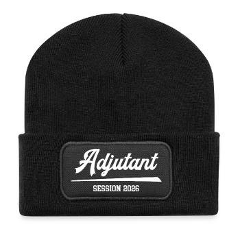 Adjutant Karneval 2026 Prinzenführer Kostüm Prinz - Recycelte Patch Beanie - Schwarz - Vorne