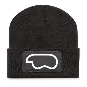 Contour-Contrôleur-Blanc - Beanie recyclé à patch - charbon - Devant