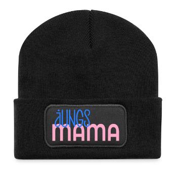 Boys Mom Mother's Day - Recycled Patch Beanie - black - Front