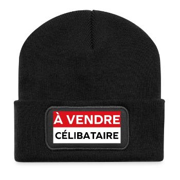 célibataire - Beanie recyclé à patch - noir - Devant