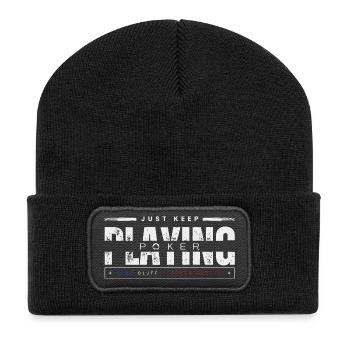 keep playing poker-blanc - Beanie recyclé à patch - noir - Devant