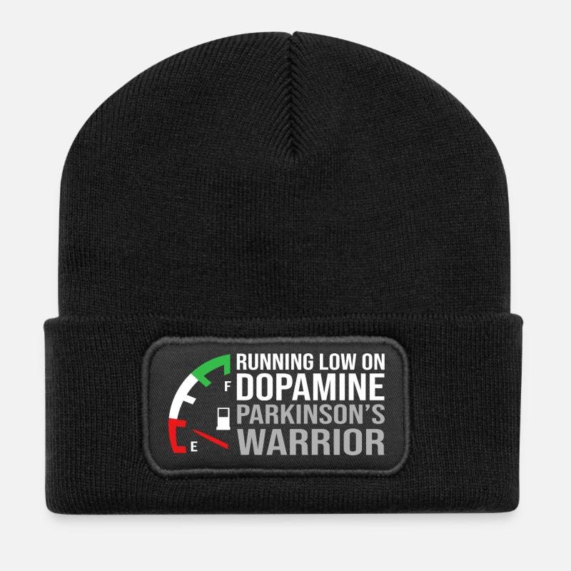 Maladie de Parkinson - Beanie recyclé à patch - noir