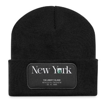 Liberty Island Neon Skyline - Recycled Patch Beanie - black - Front