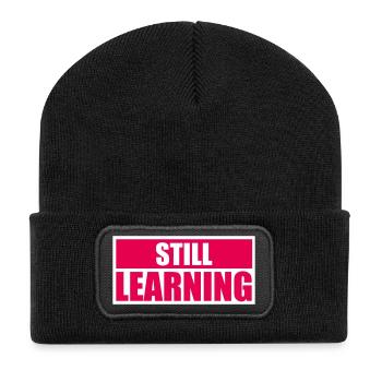 Still Learning Wachstum Schüler Motivation Spruch  - Recycelte Patch Beanie - Schwarz - Vorne