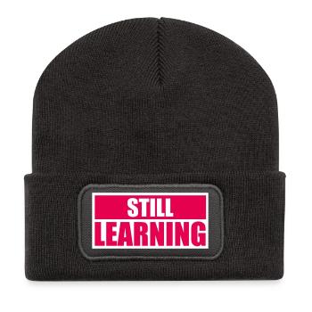 Still Learning Wachstum Schüler Motivation Spruch  - Recycelte Patch Beanie - Dunkelgrau - Vorne
