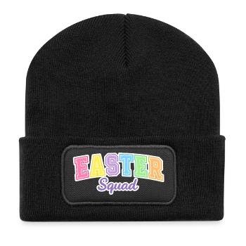 Easter Squad Egg Hunt - Recycelte Patch Beanie - Schwarz - Vorne
