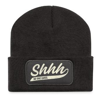 Chut... Personne ne s’en soucie - Beanie recyclé à patch - charbon - Devant