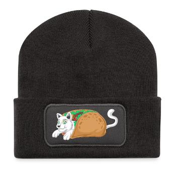 Taco Cat Shirt - Recycled Patch Beanie - dark grey - Front