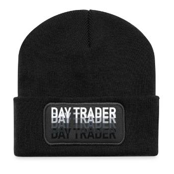 Day Trader Stock Market Stock Market Trader - Recycled Patch Beanie - black - Front