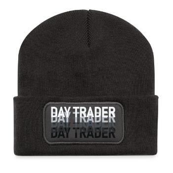 Day Trader Aktienmarkt Börse Trader - Recycelte Patch Beanie - Dunkelgrau - Vorne