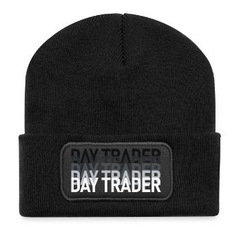 Day Trader Stock Market Stock Market Trader - Recycled Patch Beanie - black - Front