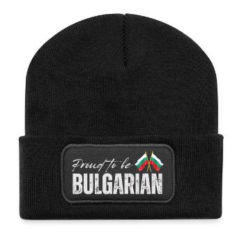 Fier de la Bulgarie, j’adore la Bulgarie - Beanie recyclé à patch - noir - Devant