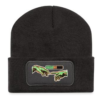 Human Connection Loading - Recycled Patch Beanie - dark grey - Front
