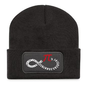 Infinite Pi Digits Ouroboros - Recycled Patch Beanie - dark grey - Front