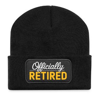Retired 2026 Funny Retired Graphic Men Retirement - Recycled Patch Beanie - black - Front